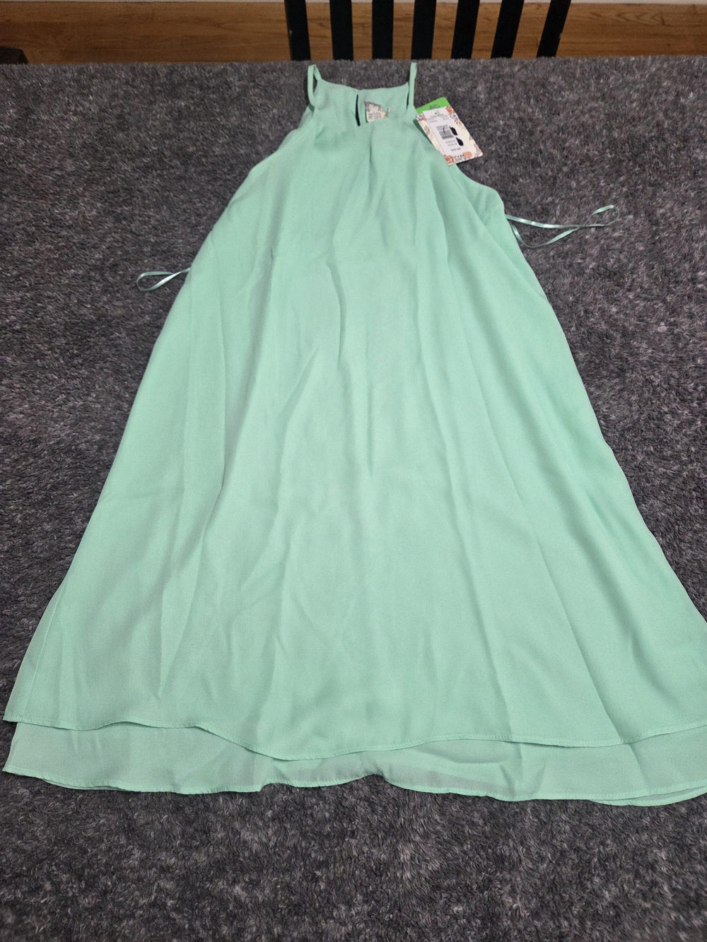 Pink Rose Girls' Mint Green Maxi Dress